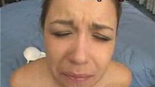 Clueless teen Gags on the taste of 5 Mens cum. - sex video porn video